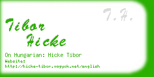 tibor hicke business card